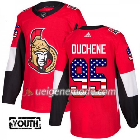 Kinder Eishockey Ottawa Senators Trikot Matt Duchene 95 Adidas 2017-2018 Rot USA Flag Fashion Authentic